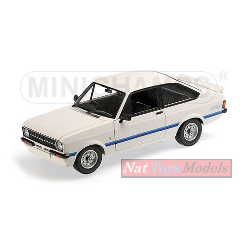SCALE MODEL COMPATIBLE WITH FORD ESCORT II RS 1800 1975 WHITE 1:18 MINICHAMPS PM150084470