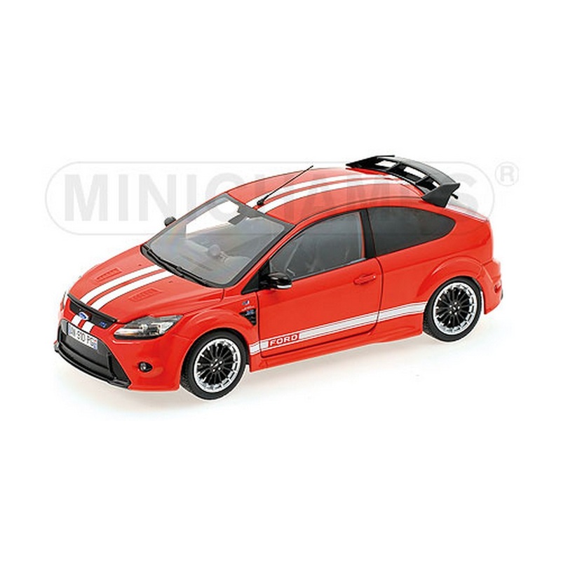 SCALE MODEL COMPATIBLE WITH FORD FOCUS RS 2010 RED FORD MK.IV 1967 TRIBUTE 1:18 MINICHAMPS PM100080067