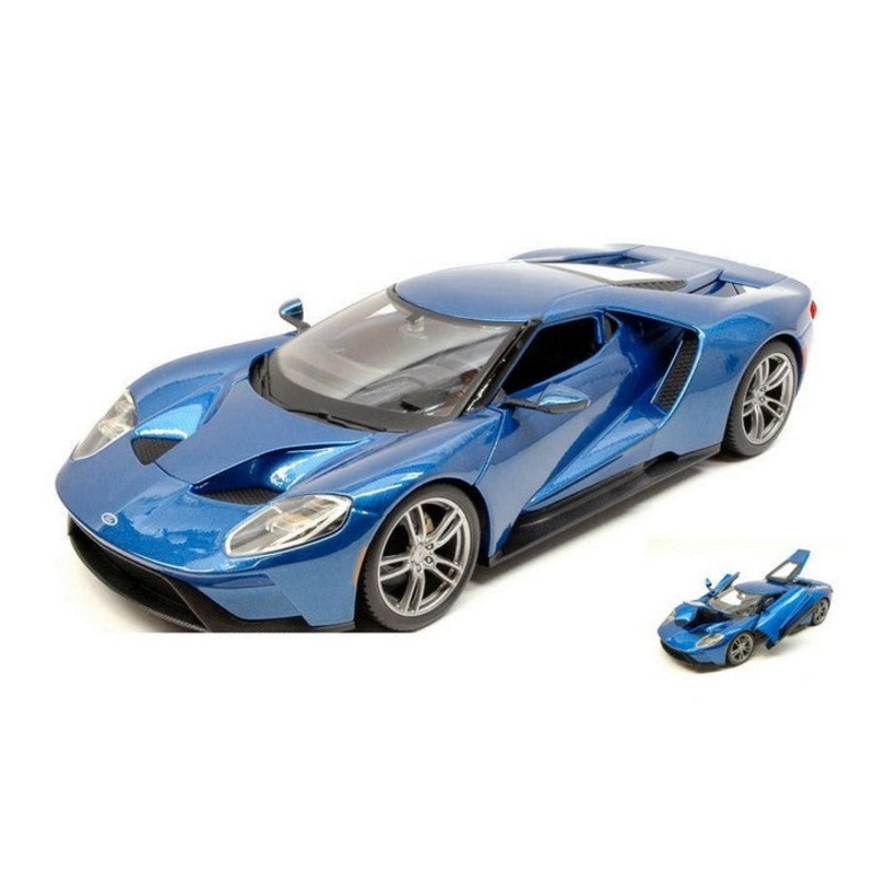 SCALE MODEL COMPATIBLE WITH FORD GT 2017 METALLIC BLUE 1:18 MAISTO MI31384B