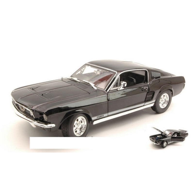 SCALE MODEL COMPATIBLE WITH FORD MUSTANG GTA FASTBACK 1967 BLACK 1:18 MAISTO MI31166BK
