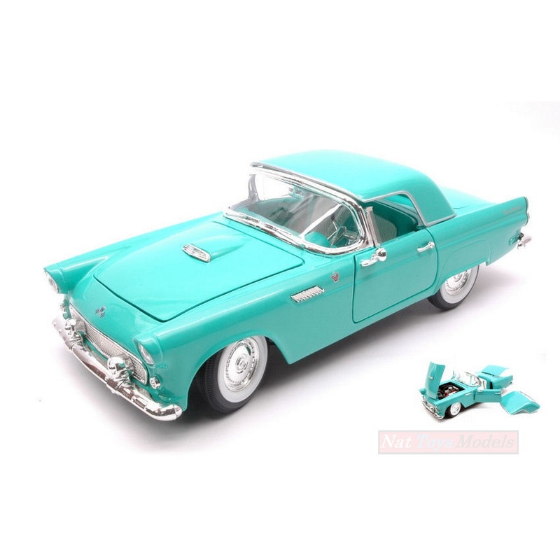 SCALE MODEL COMPATIBLE WITH FORD THUNDERBIRD 1955 TOURQOUISE 1:18 YAT MING YM92068TQ