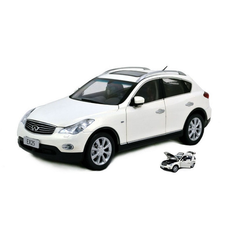 SCALE MODEL COMPATIBLE WITH INFINITI EX25 2013 WHITE 1:18 PAUDI MODEL PD5507W