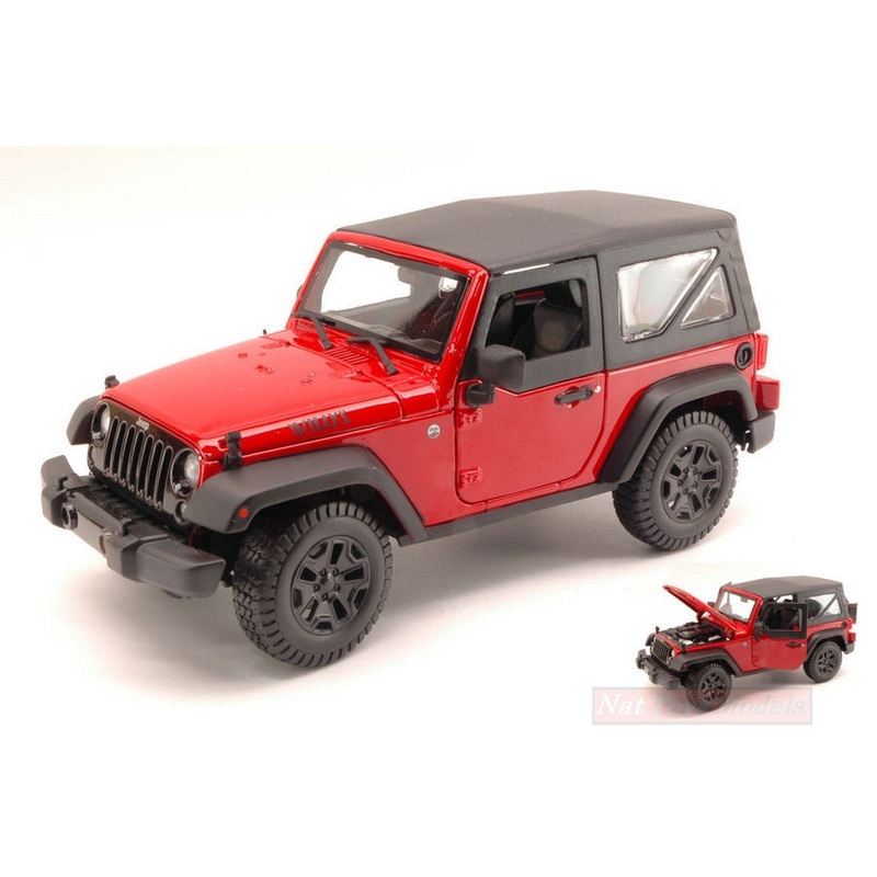 SCALE MODEL COMPATIBLE WITH JEEP WRANGLER 2014 RED 1:18 MAISTO MI31676R