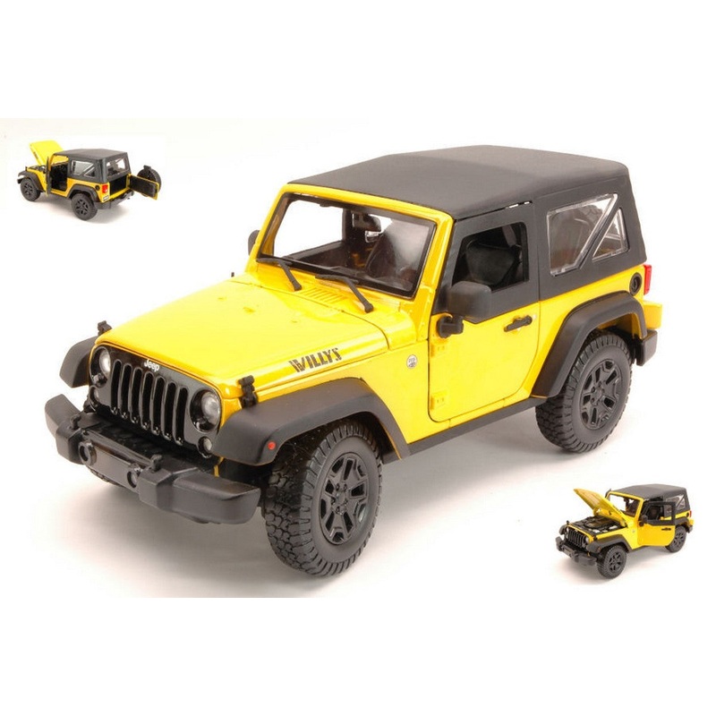 SCALE MODEL COMPATIBLE WITH JEEP WRANGLER 2014 YELLOW 1:18 MAISTO MI31676Y
