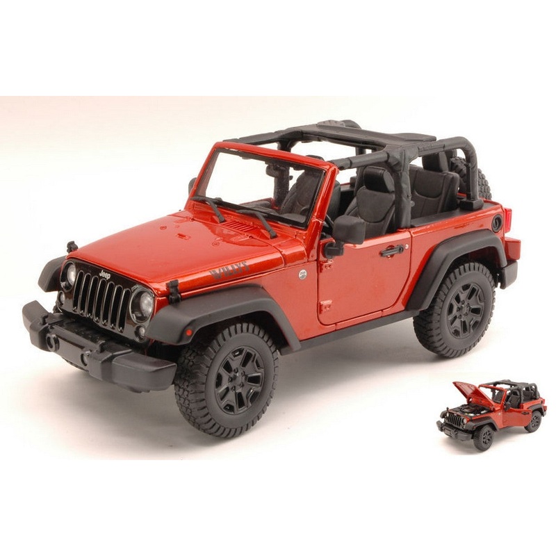 SCALE MODEL COMPATIBLE WITH JEEP WRANGLER OPEN TOP 2014 COPPER METALLIC 1:18 MAISTO MI31610C