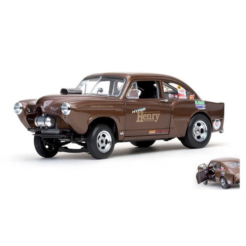 SCALE MODEL COMPATIBLE WITH KAISER HENRY J GASSER (HIPER) 1951 BROWN 1:18 SUNSTAR SS5097