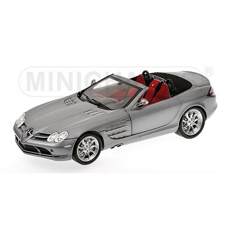 SCALE MODEL COMPATIBLE WITH MERCEDES SLR MC LAren ROADSTER 2007 GRAY METALLIC 1:18 MINICHAMPS PM100037131