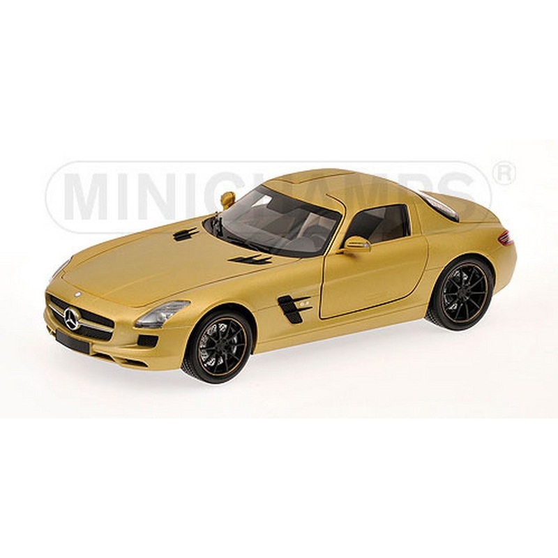 SCALE MODEL COMPATIBLE WITH MERCEDES SLS AMG 2010 GOLD 1:18 MINICHAMPS PM100039024