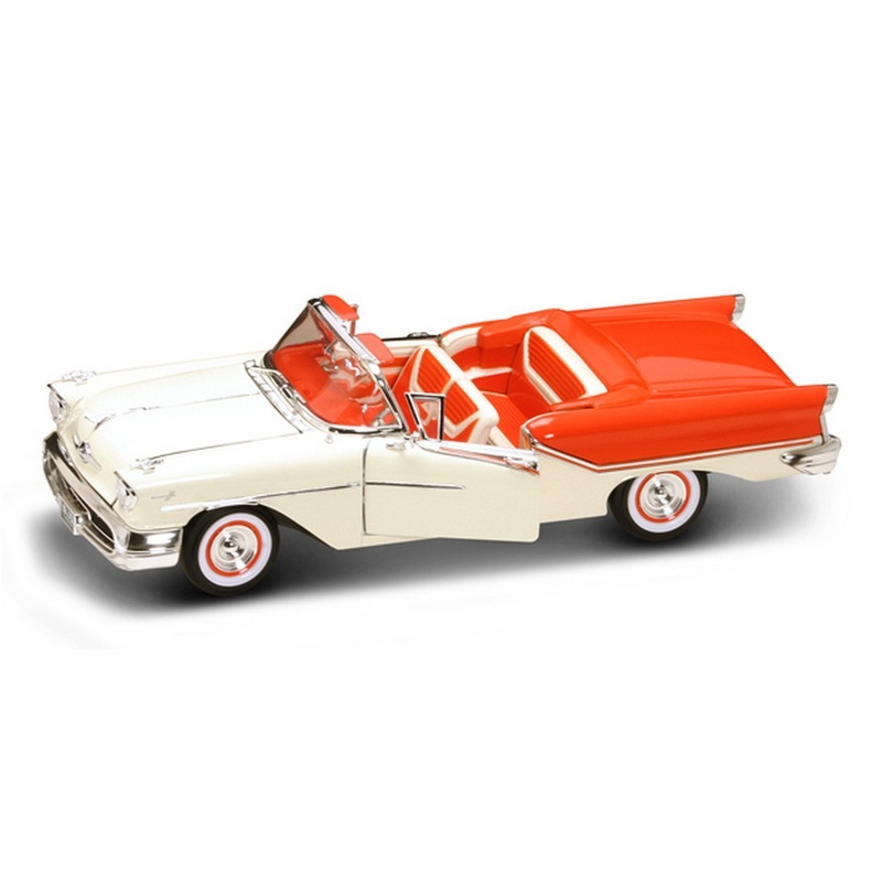 SCALE MODEL COMPATIBLE WITH OLDSMOBILE SUPER 88 1957 RED/WHITE 1:18 YAT MING YM92758RD