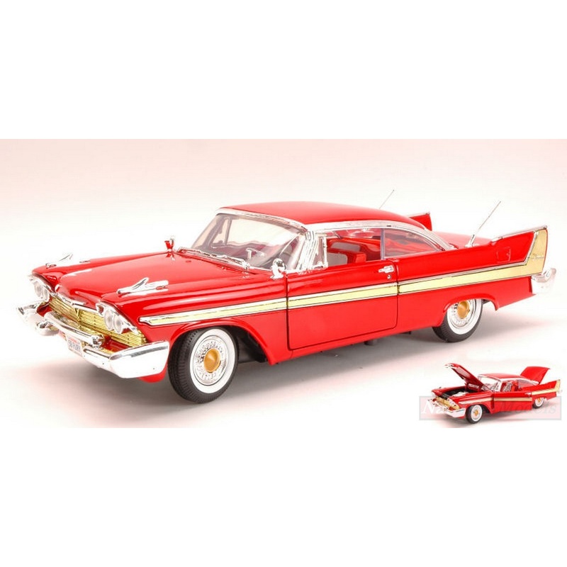 SCALE MODEL COMPATIBLE WITH PLYMOUTH FURY 1958 RED 1:18 MOTORMAX MTM73115R