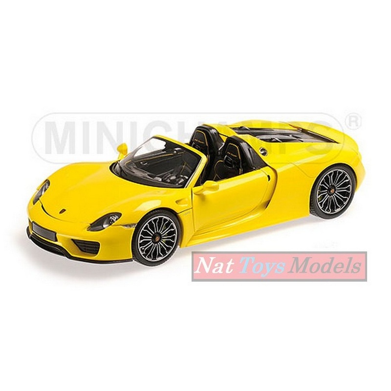 SCALE MODEL COMPATIBLE WITH PORSCHE 918 SPYDER 2013 YELLOW 1:18 MINICHAMPS PM110062434