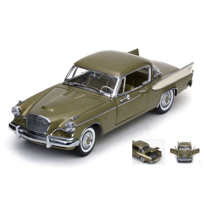SCALE MODEL COMPATIBLE WITH STUDEBAKER GOLDEN HAWK 1957 TIARA GOLD 1:18 SUNSTAR SS6150
