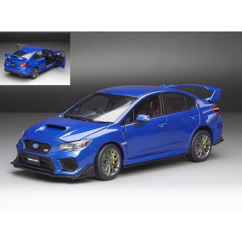 SCALE MODEL COMPATIBLE WITH SUBARU WRX CHALLENGE PACKAGE 2018 LAPIS BLUE PEARL 1:18 SUNSTAR SS5555