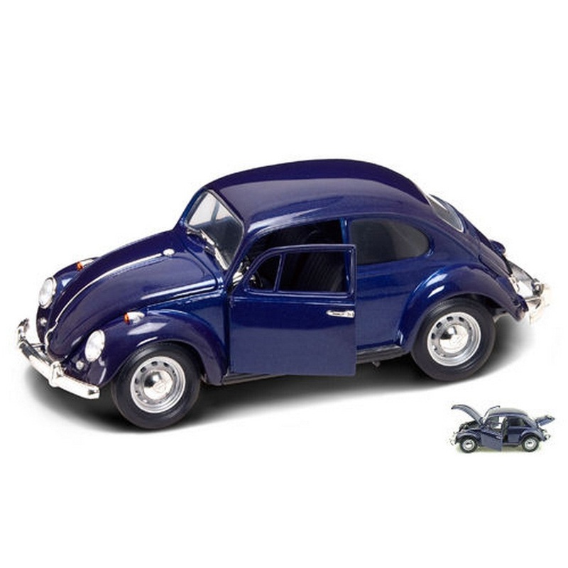 SCALE MODEL COMPATIBLE WITH VW BEETLE 1967 DARK BLUE 1:18 YAT MING YM92078DB