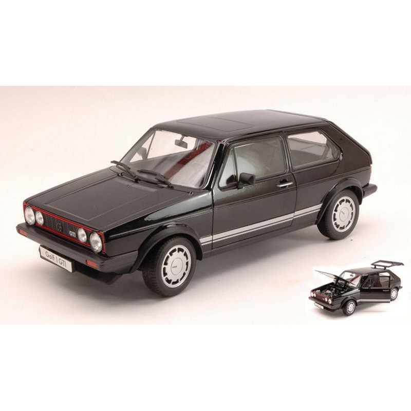 SCALE MODEL COMPATIBLE WITH VW GOLF I GTI 1976 BLACK 1:18 WELLY WE8039BK