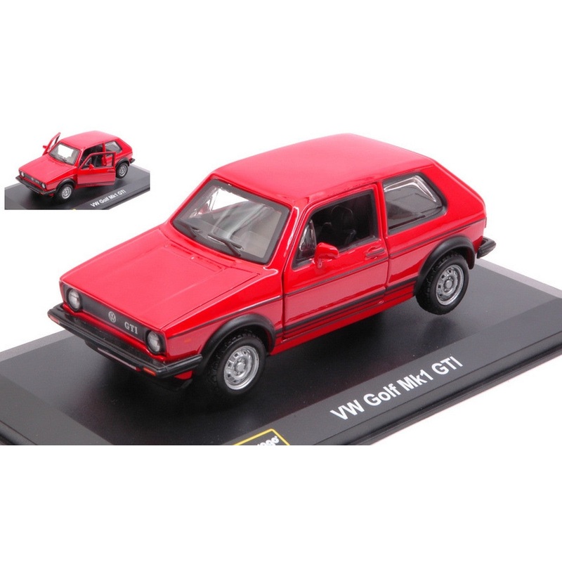 SCALE MODEL COMPATIBLE WITH VW GOLF Mk1 GTI 1979 RED 1:32 BURAGO BU43205R