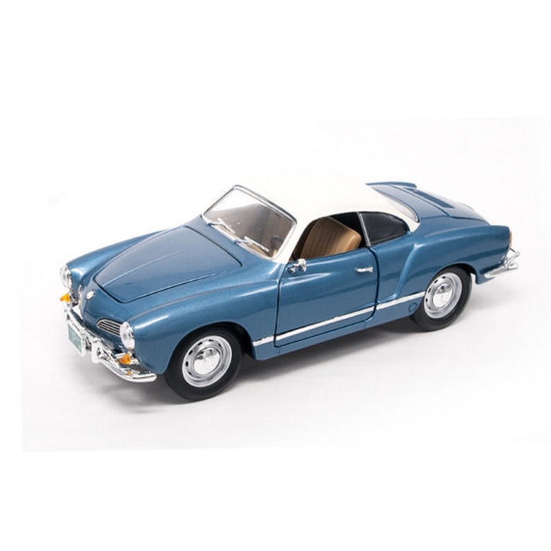 SCALE MODEL COMPATIBLE WITH VW KARMANN GHIA 1966 LIGHT METALLIC BLUE 1:18 YAT MING YM92198MB