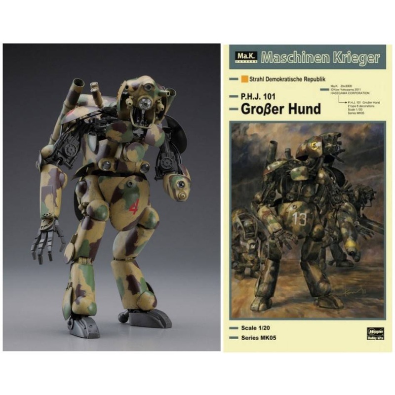 SCALE ASSEMBLY KIT COMPATIBLE WITH HUMANOID UNMANNED GROBER HUND KIT 1:20 HASEGAWA HASMK05