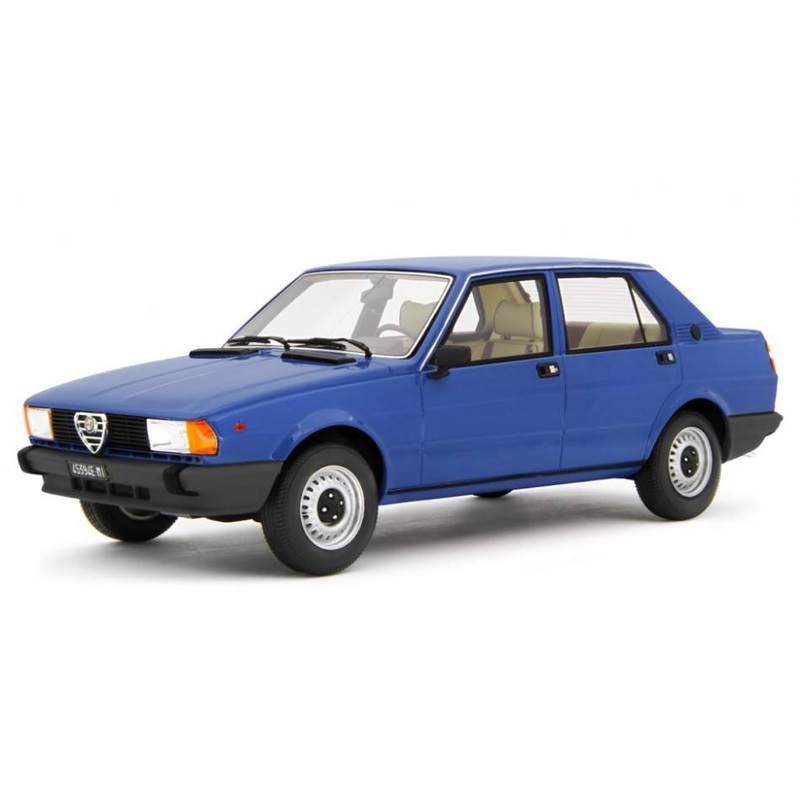 SCALE MODEL COMPATIBLE WITH ALFA ROMEO GIULIETTA 1.3-1.6 1977 BLUE 1:18 LAUDO RACING LM160D