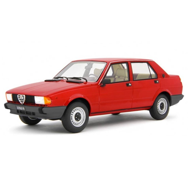 SCALE MODEL COMPATIBLE WITH ALFA ROMEO GIULIETTA 1.3-1.6 1977 RED 1:18 LAUDO RACING LM160C