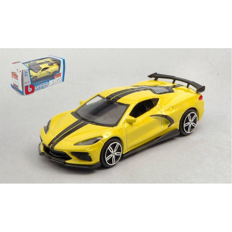 SCALE MODEL COMPATIBLE WITH CHEVROLET CORVETTE STINGRAY COUPE' 2020 YELLOW 1:43 BURAGO BU30447Y