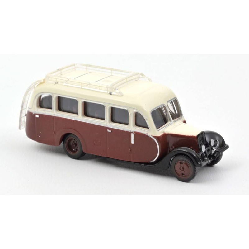 SCALE MODEL COMPATIBLE WITH CITROEN U23 AUTOCAR 1947 BROWN & CREAM 1:87 NOREV NV159923