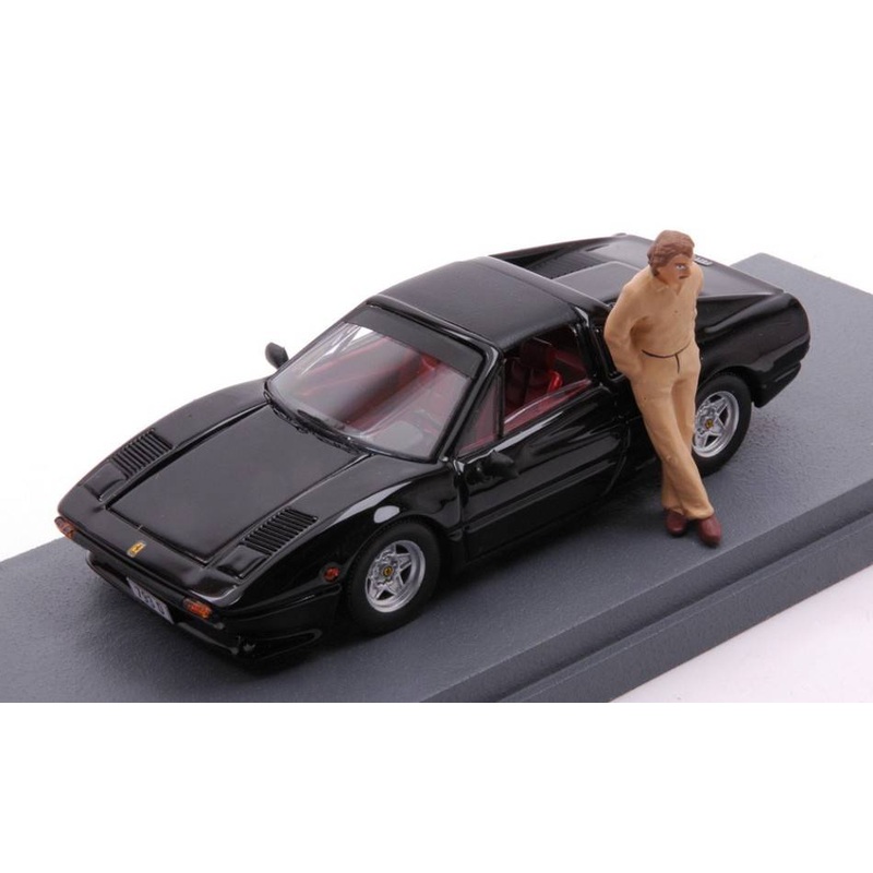 SCALE MODEL COMPATIBLE WITH FERRARI 308 GTS KEKE ROSBERG PERSONAL CAR 1982 + FIGURES 1:43 BEST MODEL BT9843P