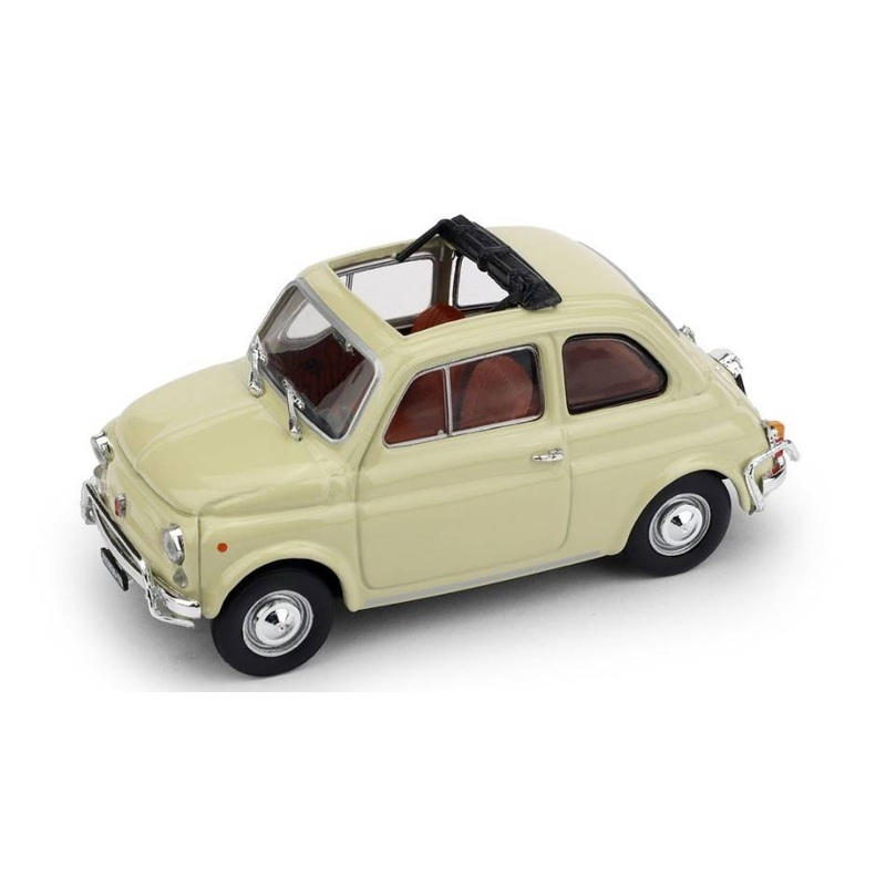 SCALE MODEL COMPATIBLE WITH FIAT 500 L 1968-72 OPEN ANTIQUE IVORY 1:43 BRUMM BM0464-13
