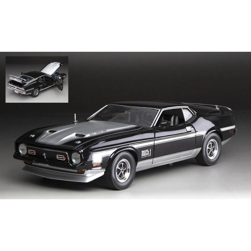 SCALE MODEL COMPATIBLE WITH FORD MUSTANG MACH 1 1971 RAVEN BLACK 1:18 SUNSTAR SS3639