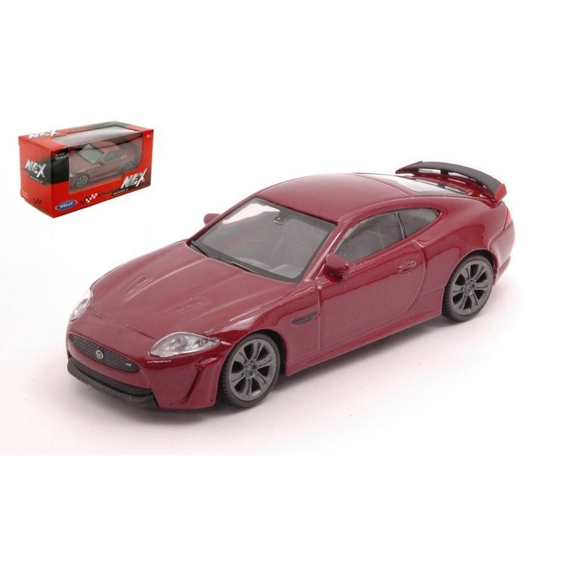 SCALE MODEL COMPATIBLE WITH JAGUAR XKR-S PRUNE-RED 1:43 WELLY WE38509D