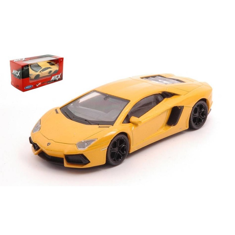 SCALE MODEL COMPATIBLE WITH LAMBORGHINI AVENTADOR COUPE' YELLOW 1:43 WELLY WE38509C