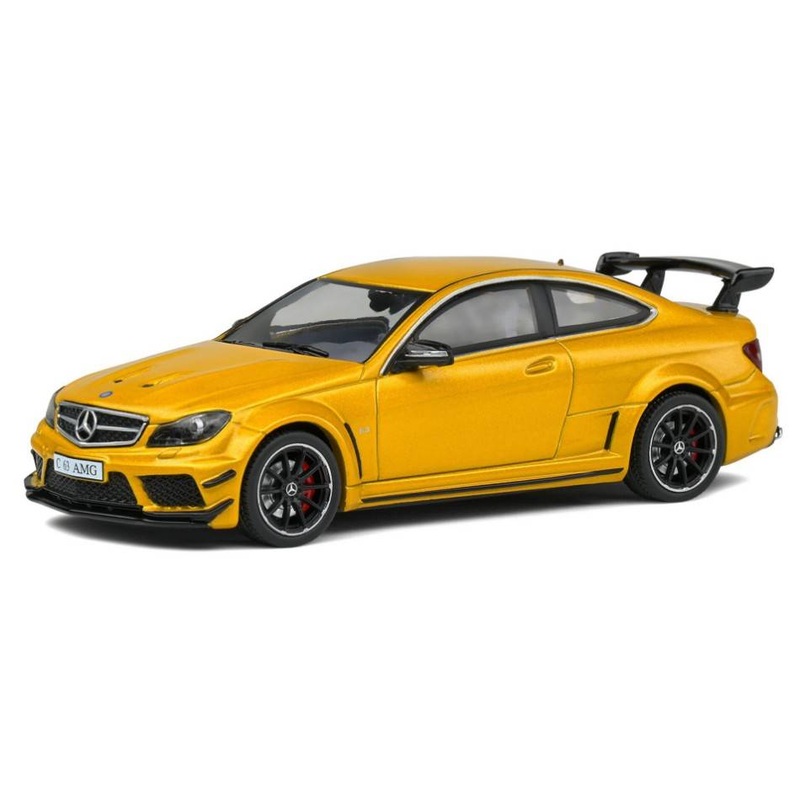SCALE MODEL COMPATIBLE WITH MERCEDES C63 AMG BLACK SERIES 2012 SOLARBEAM YELLOW 1:43 SOLID SL4311601