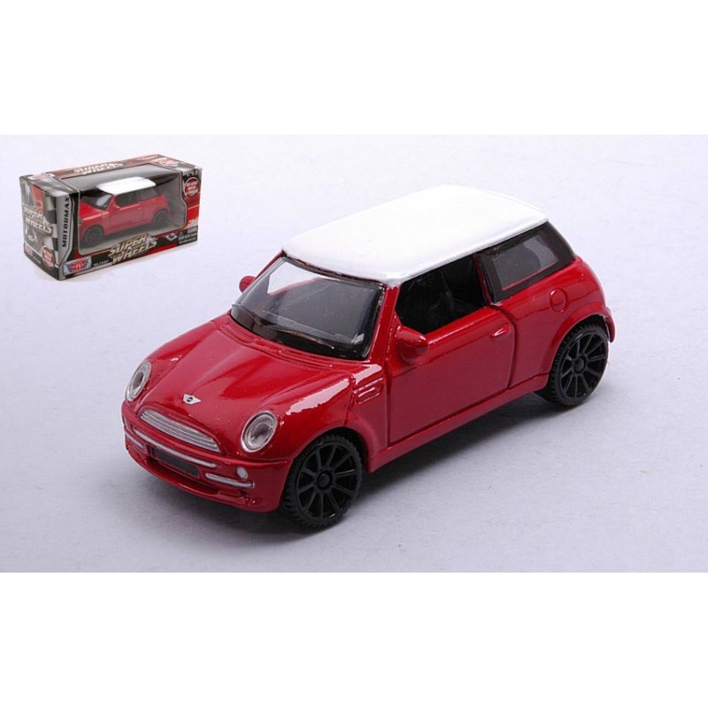 SCALE MODEL COMPATIBLE WITH MINI COOPER RED 1:43 MOTORMAX MTM4037 MODEL