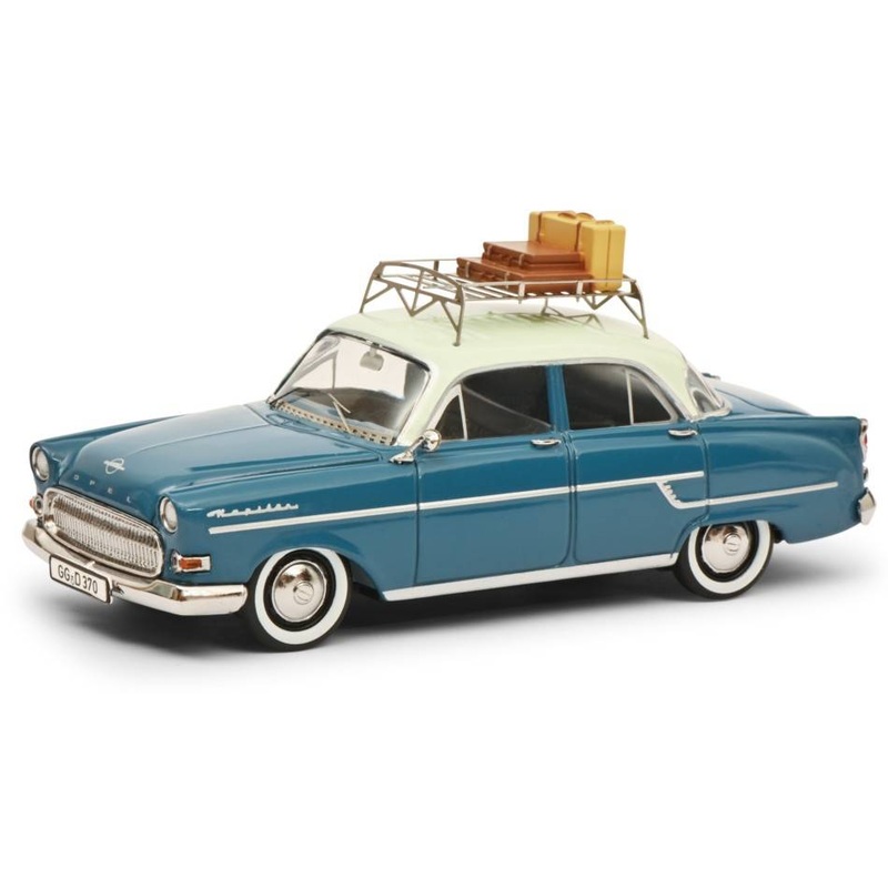 SCALE MODEL COMPATIBLE WITH OPEL KAPITAN RIVIERA 1957 BLUE 1:43 SCHUCO SH450267300