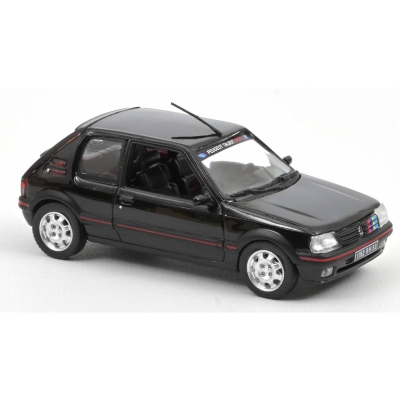 SCALE MODEL COMPATIBLE WITH PEUGEOT 205 GTI 1.9 1992 BLACK WITH PTS DECO 1:43 NOREV NV471734