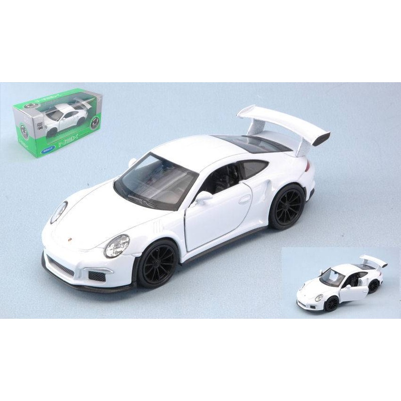 SCALE MODEL COMPATIBLE WITH PORSCHE 911 GT3 RS WHITE SCALE 1:34-39 cm 11 WELLY WE39169PR