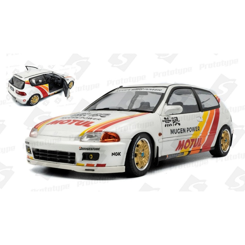 MODELLINO Solido HONDA CIVIC (EG6) MUGEN POWER RACING 1992 WHITE/RED 1:18 MODEL SCALE SL1810404 250506