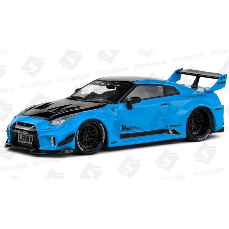 MODELLINO Solido NISSAN GT-R (R35) LB WORKS SILHOUETTE COUPE 2019 BLUE/BLACK 1:43 MODEL SCALE SL4311209 250506