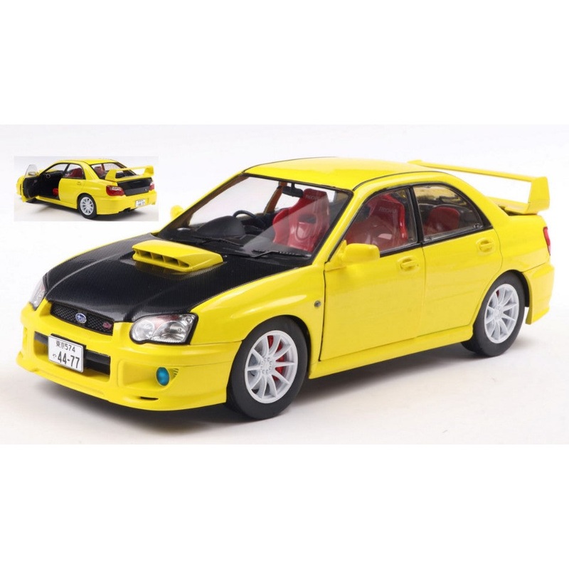 MODELLINO Solido SUBARU IMPREZA WRX STi STREETFIGHTER 2003 YELLOW/CARBON BLACK 1:18 MODEL SCALE SL1812302 250506