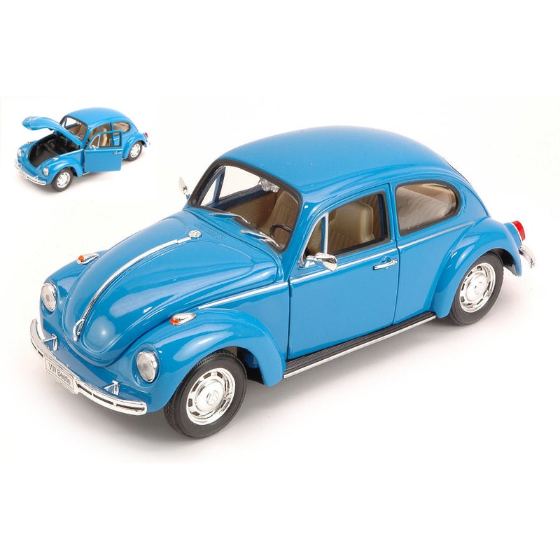 MODELLINO Welly VW BEETLE 1968 BLUE 1:24 MODEL SCALE WE2106 250506