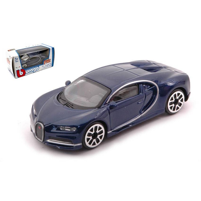 SCALE MODEL COMPATIBLE WITH BUGATTI CHIRON 2016 DARK BLUE 1:43 BURAGO BU30348D