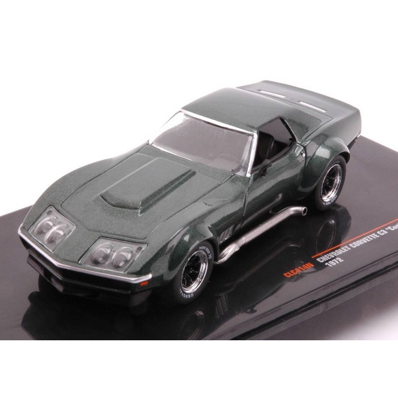 SCALE MODEL COMPATIBLE WITH CHEVROLET CORVETTE CUSTOM (C3) 1972 MET.GREEN 1:43 IXO MODEL CLC414N