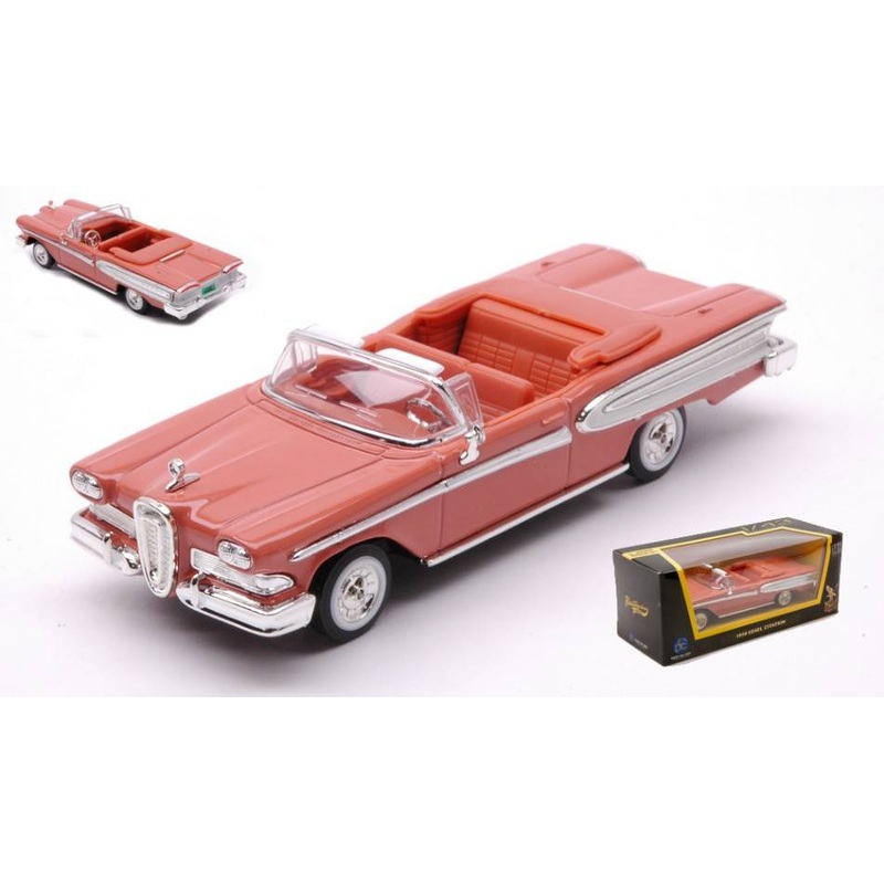 SCALE MODEL COMPATIBLE WITH EDSEL CITATION 1958 ROAD SIGNATURE BUCKSKIN BROWN 1:43 LUCKY DIE CAST LDC94222BB