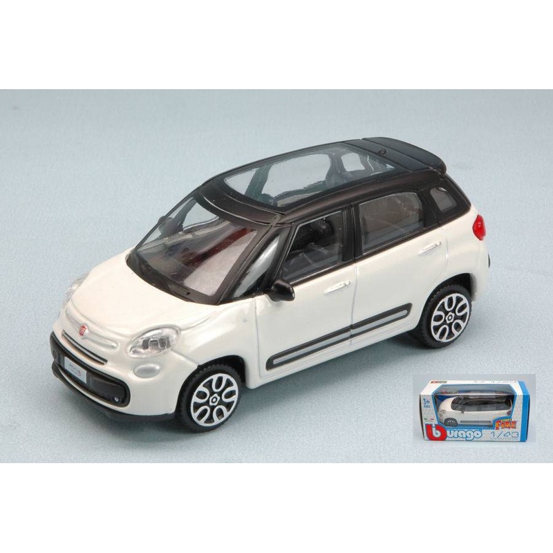 SCALE MODEL COMPATIBLE WITH FIAT 500L 2012 WHITE 1:43 BURAGO BU30271W