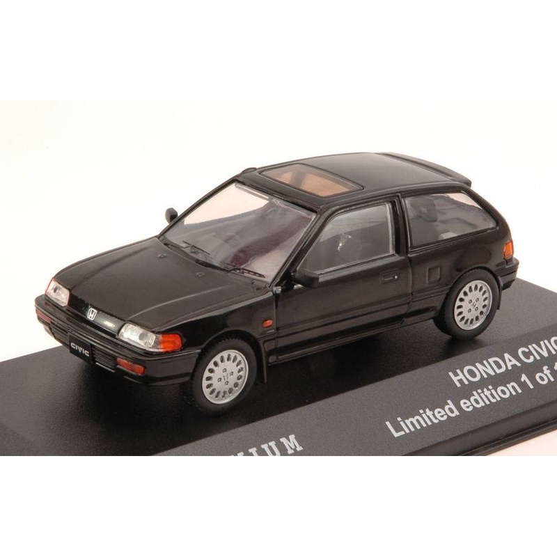 SCALE MODEL COMPATIBLE WITH HONDA CIVIC 1987 BLACK 1:43 TRIPLE 9 T9P-10004