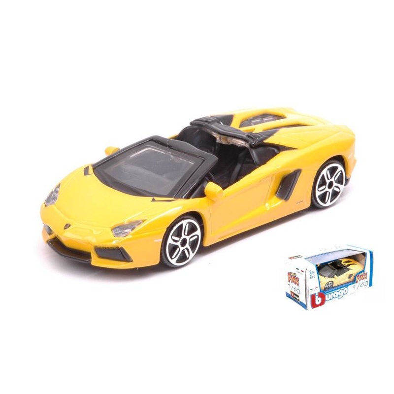 SCALE MODEL COMPATIBLE WITH LAMBORGHINI AVENTADOR LP700-4 2013 ROADSTER YELLOW 1:43 BURAGO BU30249Y