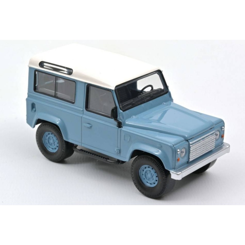 SCALE MODEL COMPATIBLE WITH LAND ROVER DEFENDER 1995 BLUE & WHITE 1:43 NOREV NV845107