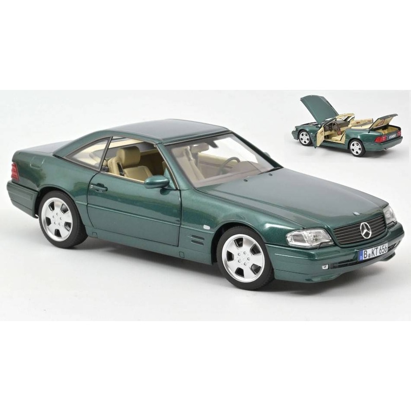 SCALE MODEL COMPATIBLE WITH MERCEDES SL 500 1999 GREEN METALLIC 1.18 NOREV NV183753