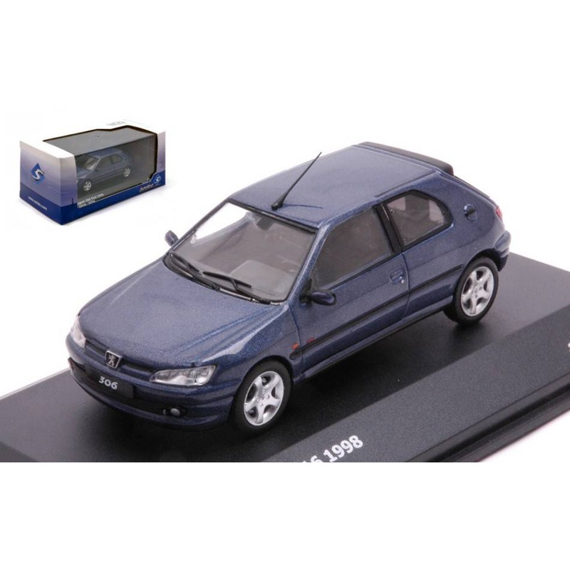 SCALE MODEL COMPATIBLE WITH PEUGEOT 306 S16 1994 BLUE METALLIC 1:43 SOLID SL4311401