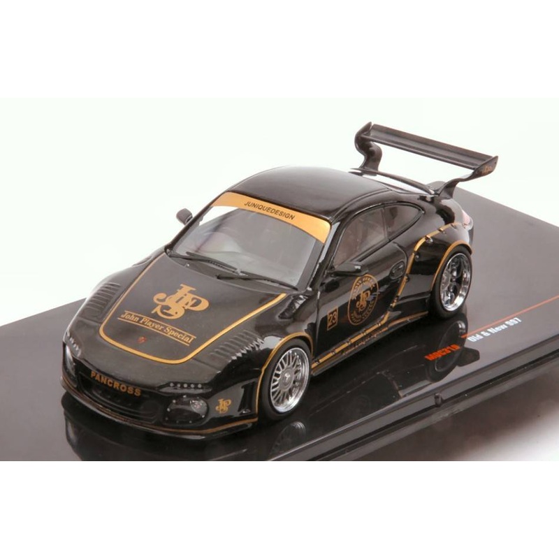 SCALE MODEL COMPATIBLE WITH PORSCHE OLD AND NEW 997 N.23 JPS BLACK (BASE 911-997)1:43 IXO MODEL MOC319